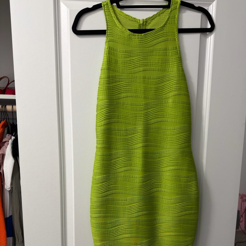 Zara Vibrant Lime Midi Dress